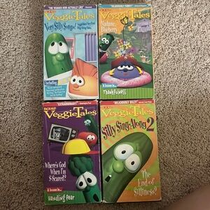 4 veggietales VHS movies